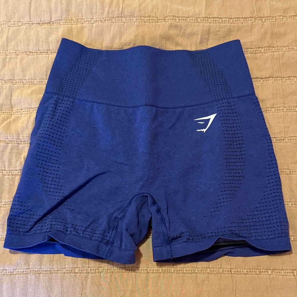 Gymshark Royal Blue Seamless High-Waist Athletic Shorts